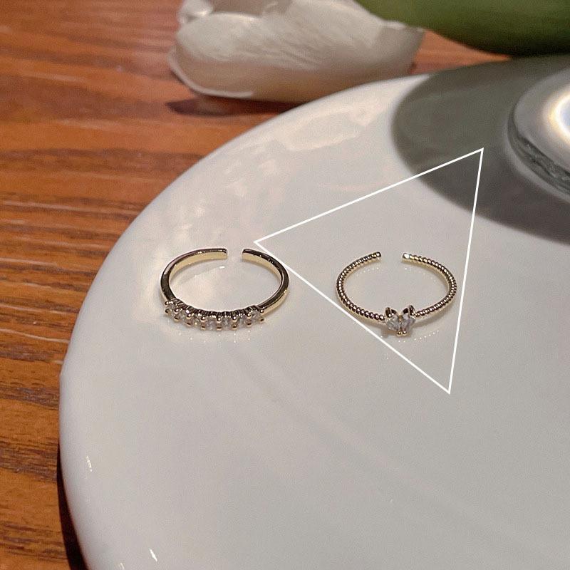 Copper Contemporary Heart Ring For Women Adjustable Design Chic Fashion Geometric