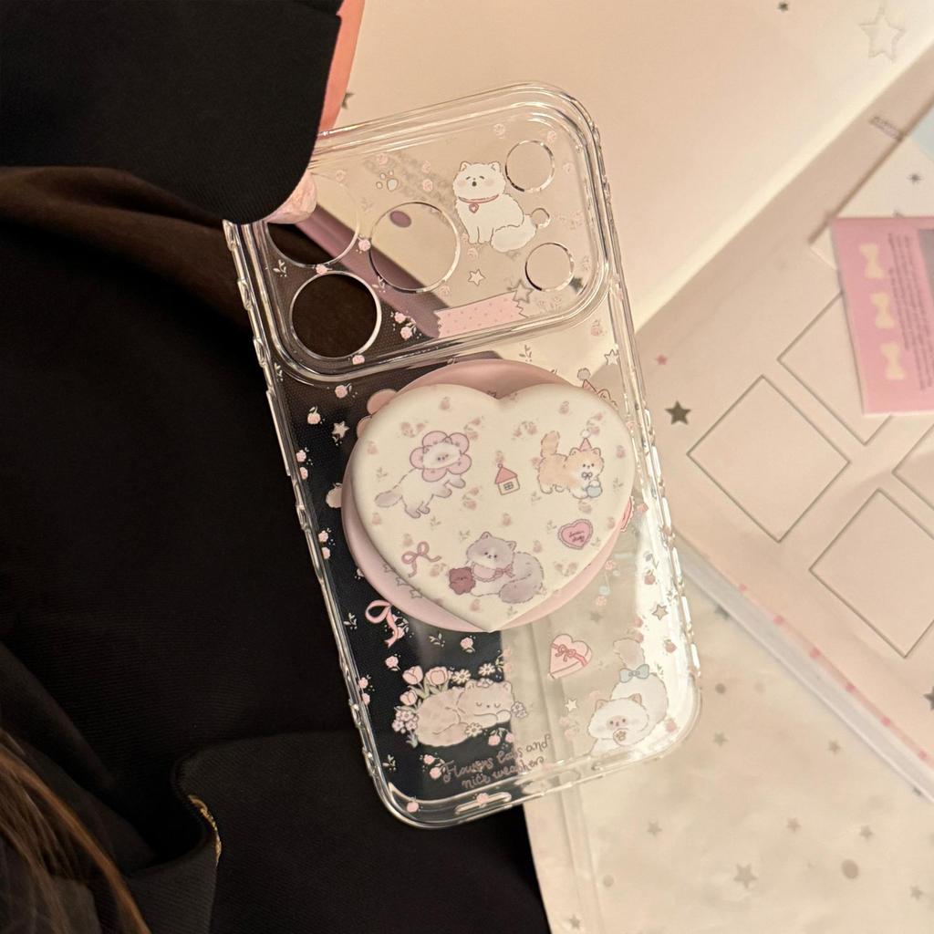 Süße Kätzchen-Herzförmige Magnetische Handyhülle für iPhone 16, iPhone 17 und iPhone 17 Pro Max