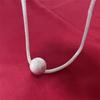 925 Sterling Silber Frosted Ball Network Chain Charm Damen Damen Halskette Modetrends Schmuck Geschenke