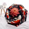1pc Koi Fish Pond Folding Umbrella, Durable, Suitable for Outdoor Activities or Rain, Suitable for Commuting yy251027082