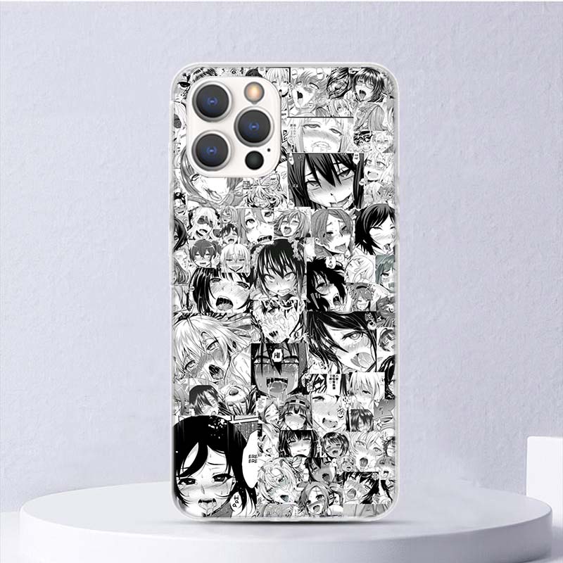 

Мягкий чехол Anime Girl Japan Manga Face для iPhone 11 12 13 Mini 14 Pro Max Apple Phone Cover X XS XR SE 7 Plus 8 + 6 6S 5S Funda iPhone 12 Pro Max