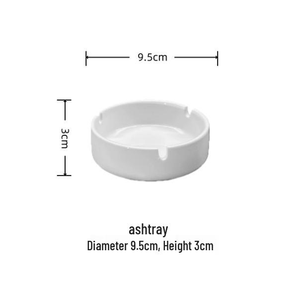 Pure White Ceramic Tableware Set - Plates & Bowls for Home or Hotel