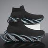 Men's Autumn Lightweight Knit Sneakers - Breathable, Sock-Style, Blade Design for Running and Casual Wear