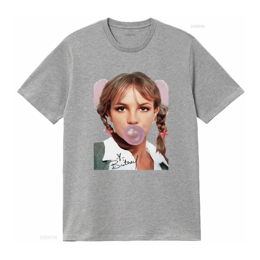 Britney Spears Bubble Gum Funny Cotton T Shirt Full Size S 5XL vintage designer clothes Casual streetwear Unisex