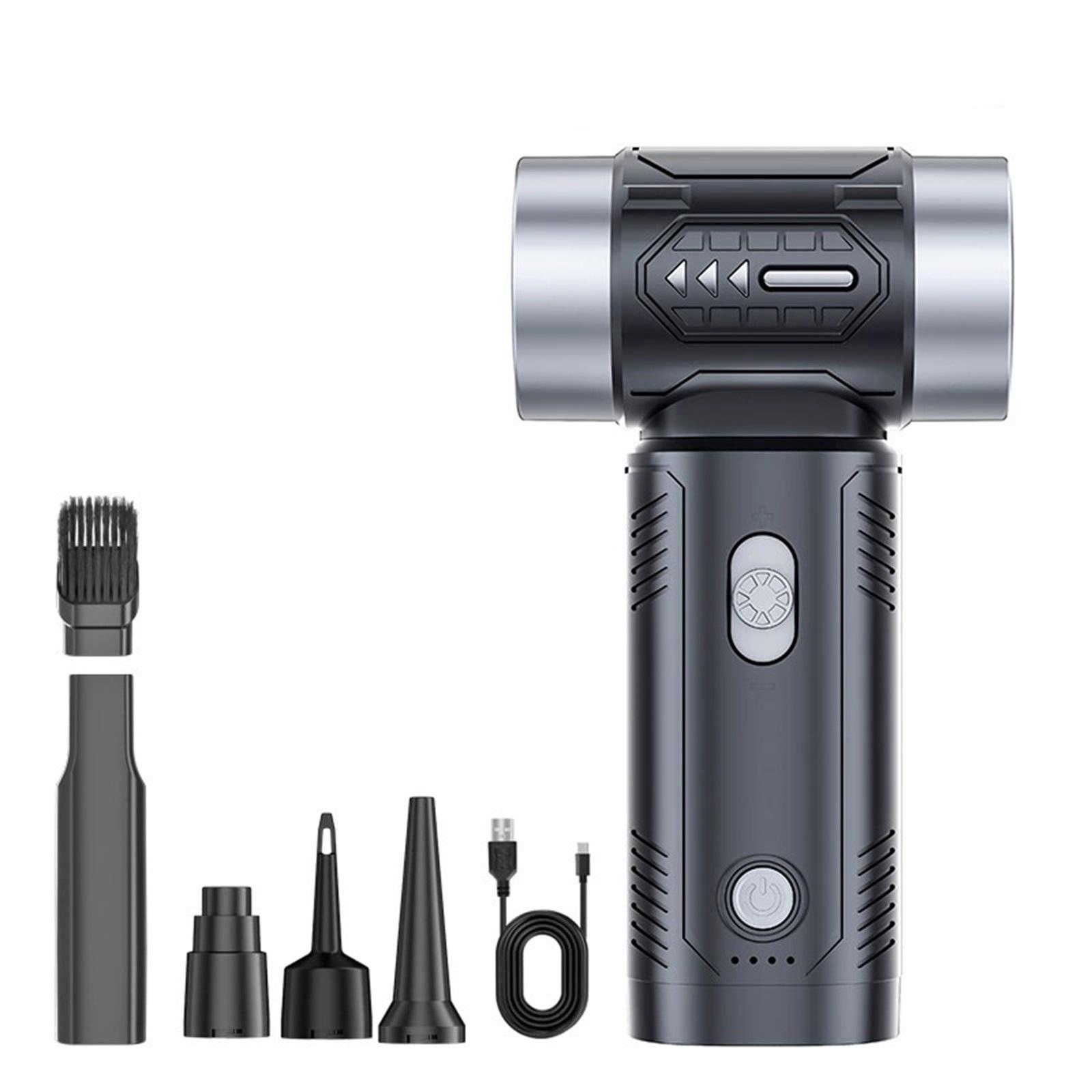 

Сжатый Пылесос, Мощный Воздуходув Портативный Вентилятор Беспроводной Очиститель Зарядка Бесщеточный Воздуходув Инструменты, Ручной Воздуходув One Size чёрный