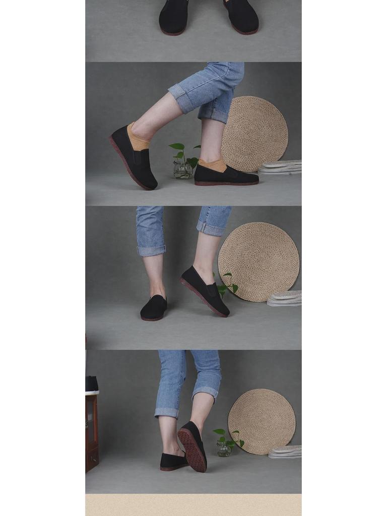 Men's Breathable Non-Slip TPR Sole Old Beijing Cloth Shoes