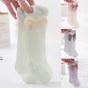 Baby Girls Summer Thin Mesh High Tube Socks Bow Anti-Mosquito Over Knee Stocking