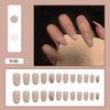 24Pcs French Tip Extra Long Ballerina Press On Nails Detachable Artificial Fake Nails Wearable Nail Art Tips