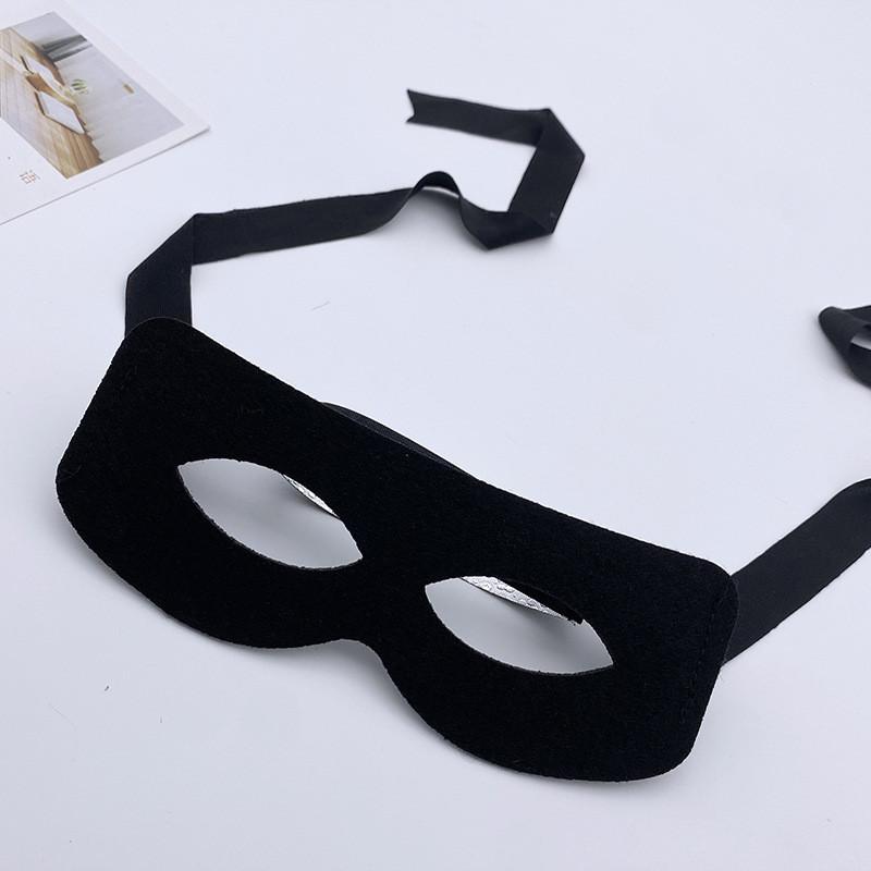 Halloween Costume Mask Eyepatch Black Fabric Cosplay Prop For Kids And Adults