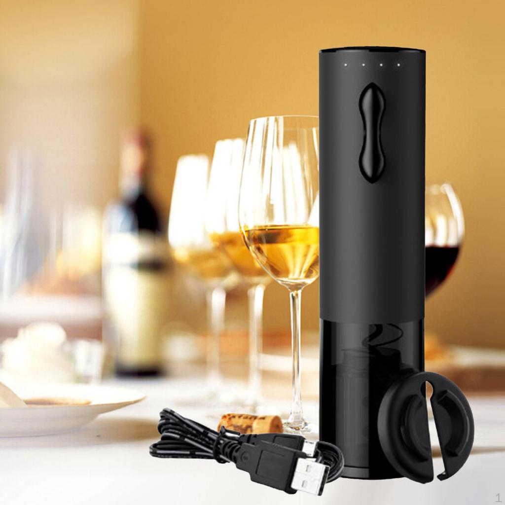 Electric Bottle Opener, Stainless Steel Opener Automatic Corkscrew Or Vacuum Stopper/Pourer for