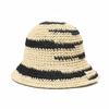 Export Quality Hat Women's Casual Striped Sun Hat Dome Resort Beach Hat Foldable Straw Hat