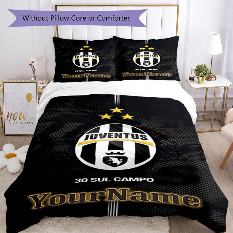 Juventus Customize Your Name Bedding Set Breathable Duvet Cover with Pillowcases Home Decoration Birthday Gift