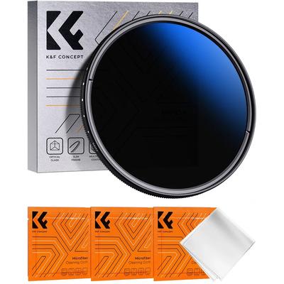 K&F CONCEPT 37-82mm ND2 do ND400 Regulowany Neutralny Gęstości Zmienny ND Filtr do Obiektywów Aparatu Ściereczka 49mm 52mm 58mm 62mm 67mm 77mm