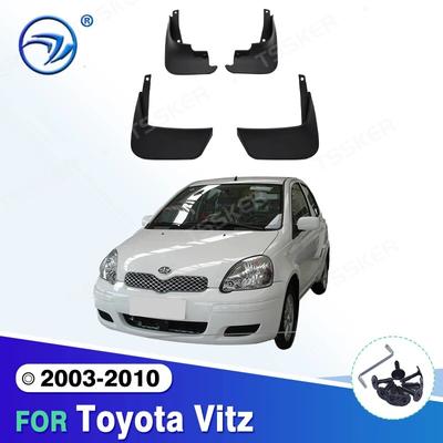 4Pcs Mud Flaps Splash Guards For Toyota Vitz 2003 04 05 06 07 08 09 -2010 Front and Rear Mudguards Car Accessories Auto Styline