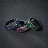 New Arrival Punk Flower Skull Rings Retro Red Blue Green Zircon Black Copper Ring for Fashion Women Jewelry