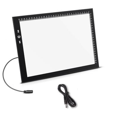 Φωτιζόμενο Πάνελ USB 4 Lightbox με Νέο Βελτιωμένο Δωρεάν Αποθηκευτικό Χώρο 4W Φωτεινό LED Δείπνου Επαφή Δομή Πάνελ 4 Φώτων, Τσάντα, Ρυθμιστής Έντασης, (Ένα USB)