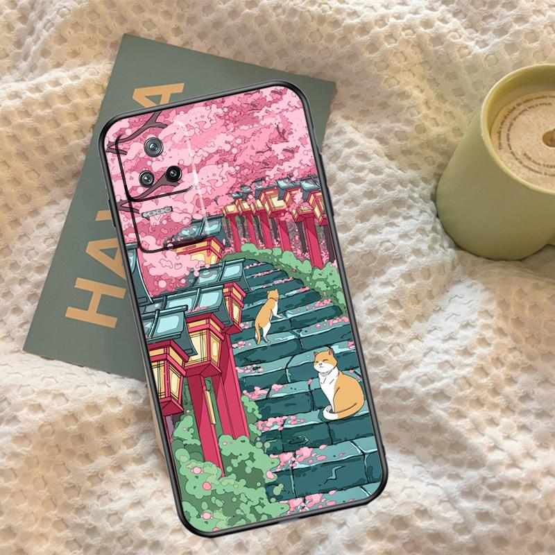 Tokyo Sakura cherry blossom landscape Case For Xiaomi 14T Pro 11T 12T 13T 13 14 15 Ultra POCO X7 Pro X3 X5 X6 M6 F5 F6 Pro Cover