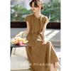 XWI Women's Linen Blend Relaxed Shirt & Skirt Set