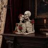 Premium Quality Home Accents Dark Romantic Ornaments, Gothic Couple Resin Skull Model, Unique Halloween Decoration Artistic Delicate Decorations