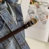 Soft Minimalist Chic Leather Waist Belt For Women In Black And Tan Color Options