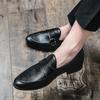 New Men's Casual Leather Shoes for Comfortable Driving, Loafers for Formal Business, British Nightclubs, Pointed Shoes