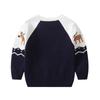 Children's Christmas Sweater: Three Little Deer Jacquard Pullover, Long Sleeve