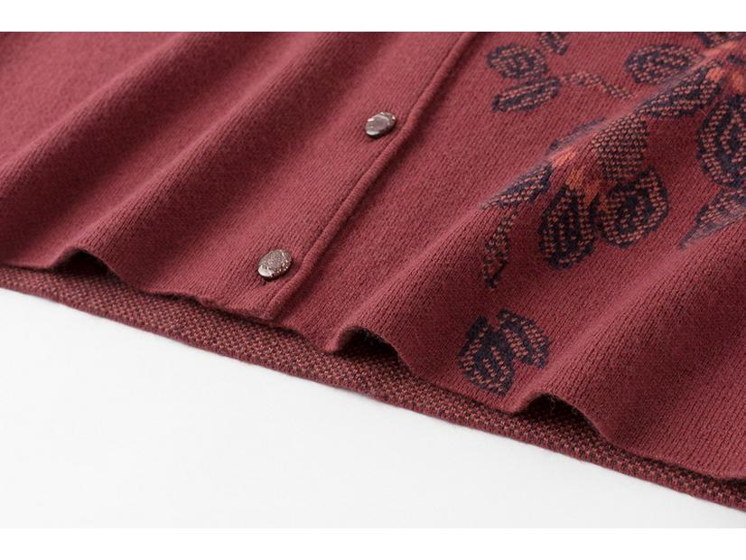 2025 Autumn/Winter Women's Wool Cardigan Crew Neck Sweater Coat