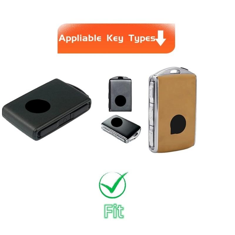 Car Key Case Cover Key Holder with Keychain for Volvo XC40 XC60 S90 XC90 V90 T5 T6 T8 Accessories