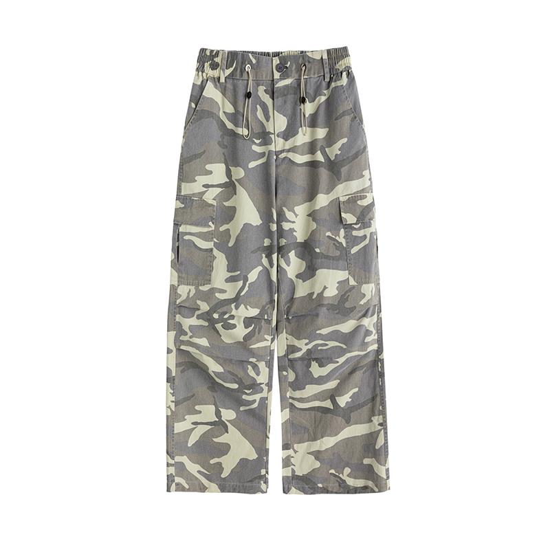 

2025 Spring Autumn Men Classic Camouflage Cargo Pants Men Loose Oversized Camo Pants Male Joggers Army Green Straight Trousers 2XL хакі