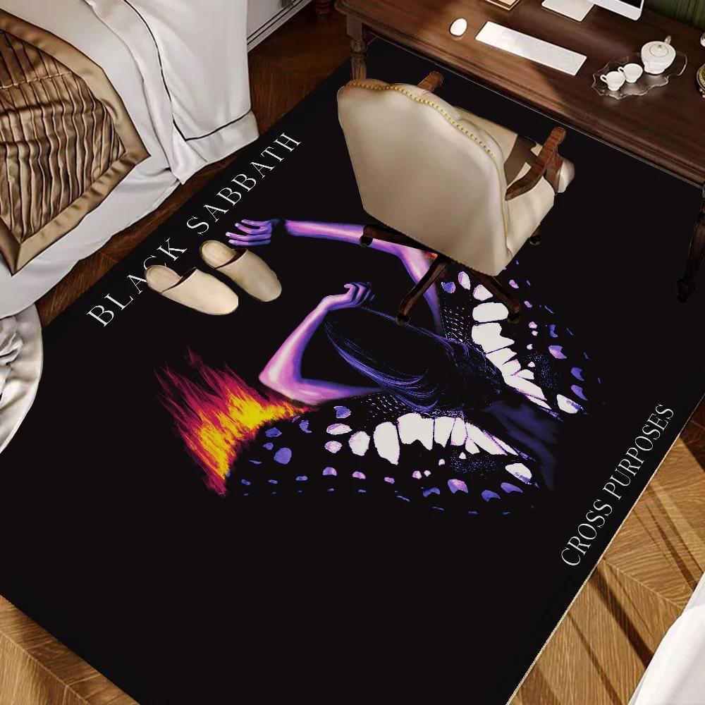Dark Carpet Black Rock Music S-Sabbaths Kitchen Mat Kids Room Bedroom Decoration Balcony Anti-Slip Doormat Living Room