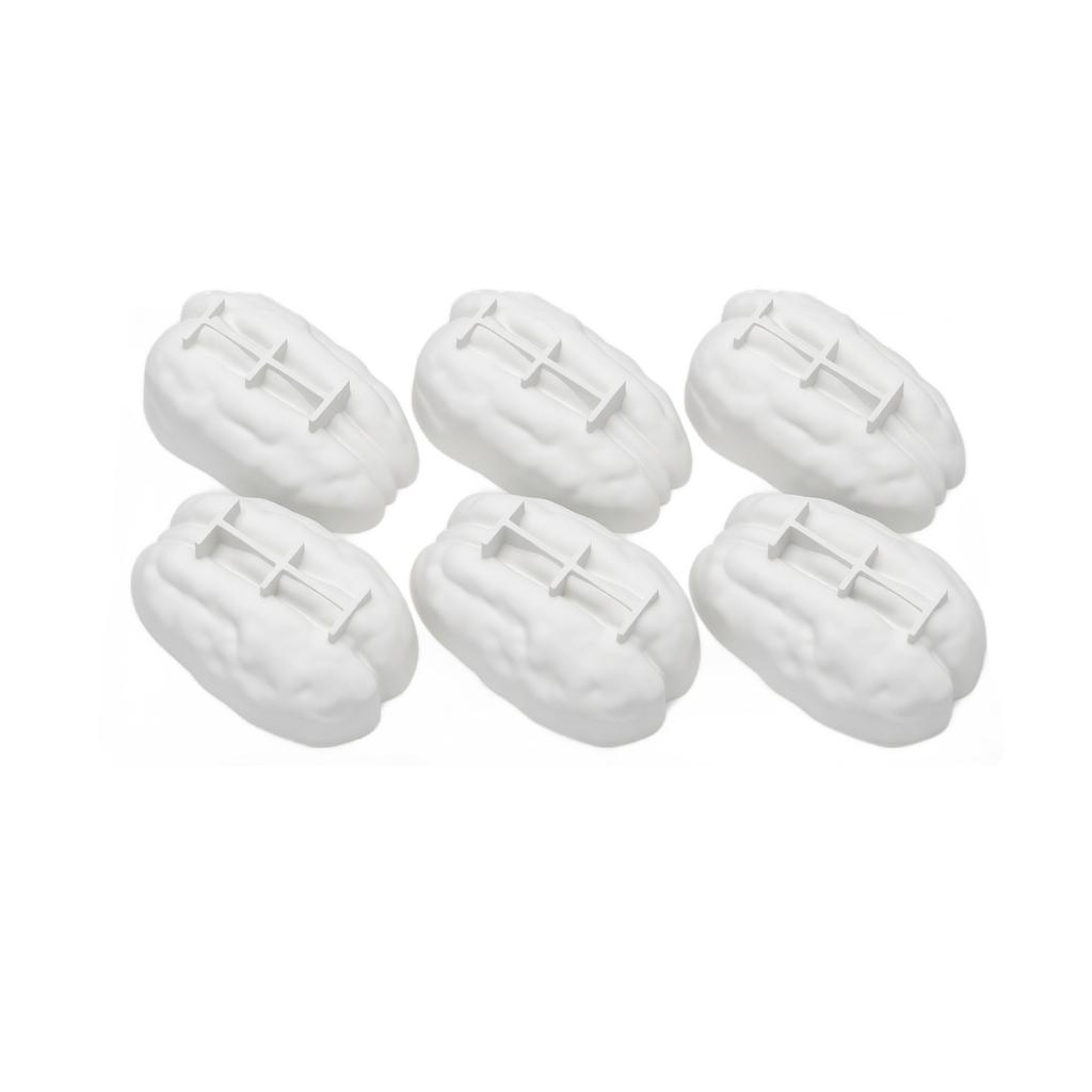 6 Cavity Walnut Shaped Food Grade Silicone Mold for Baking Mousse Cake Chocolate Resin Craft Mold Flexible Nonstick Tray