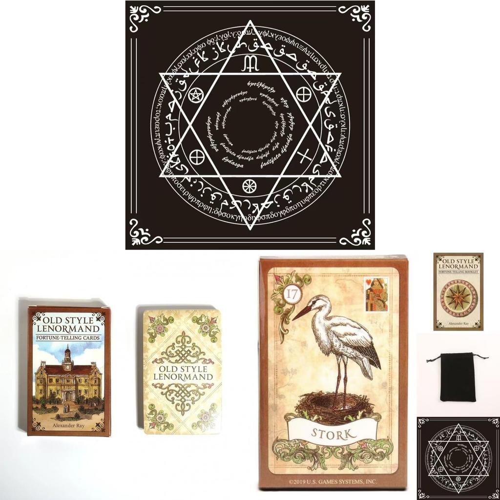 Old Style Lenormand Paper Card Set With Storage Bag For Casual Play And Collectors