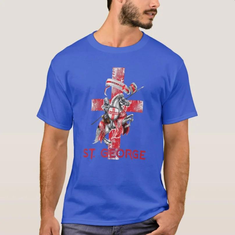 

St George English Knights Proud Catholic Saint T-Shirt 100% Cotton O-Neck Short Sleeve Casual Mens T-shirt Size S-3XL S