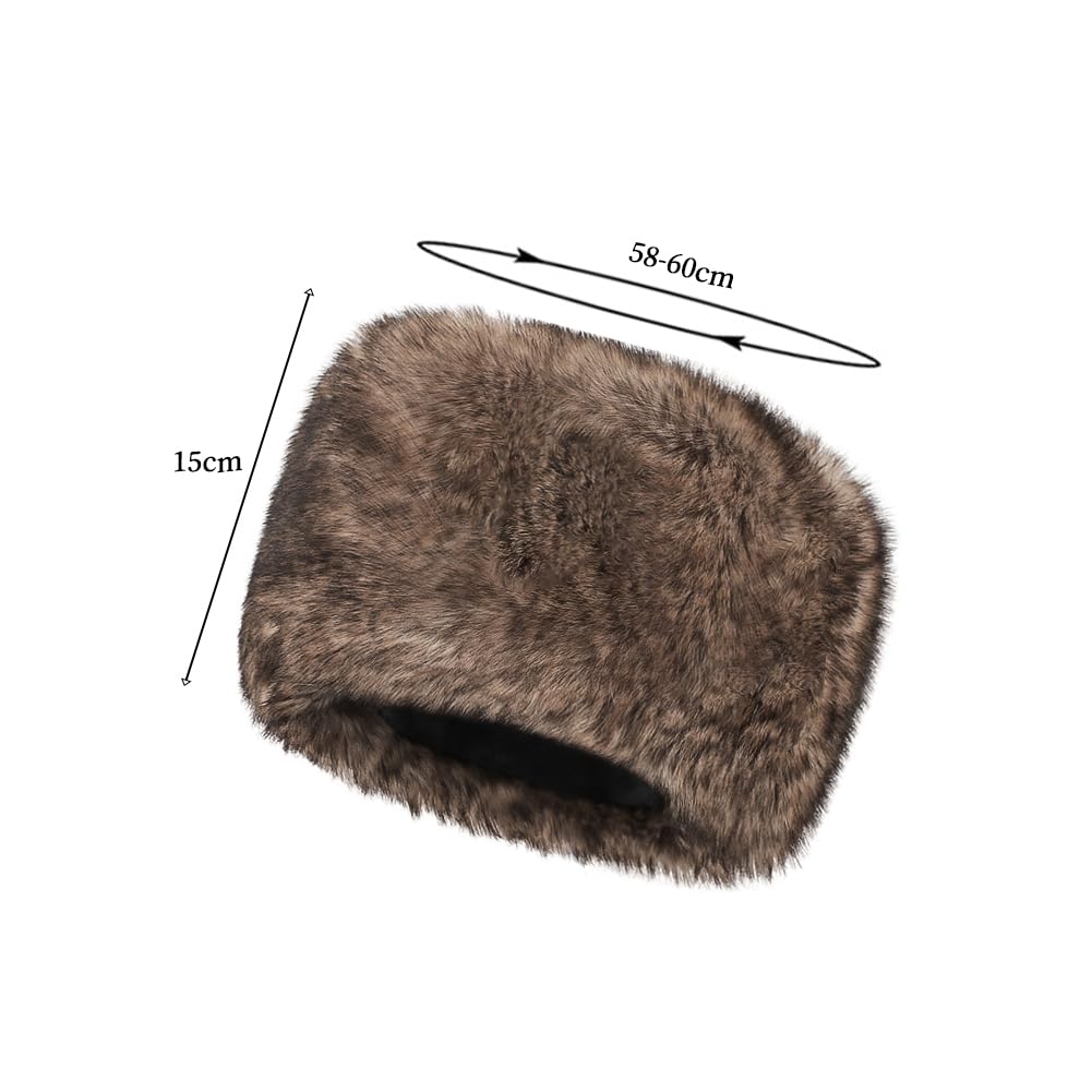 Winter Russian Winter Hat for Men and Fluffy Fur Suitable for Small Warm Respect for the Aged Brown Hat, Women, Hat, Warm, Thick, Stylish, Seniors,