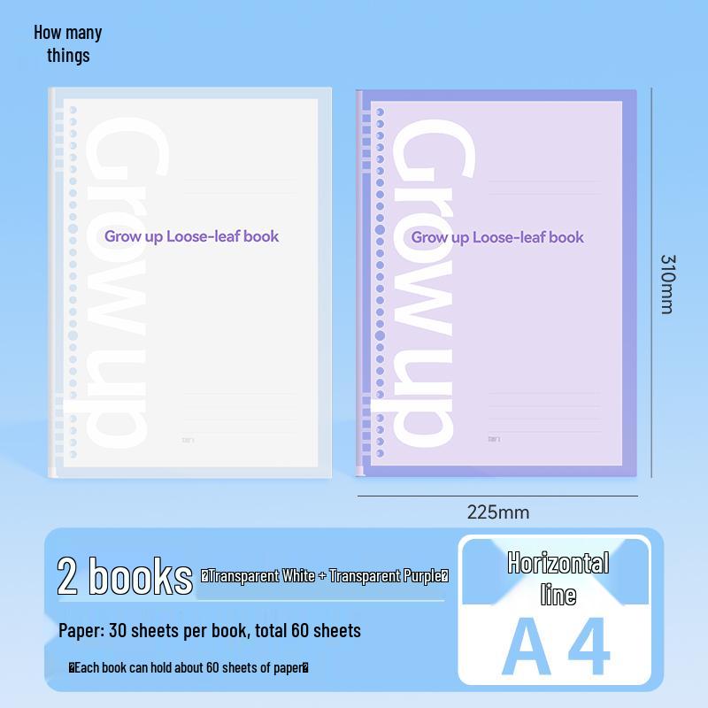 Comfortable Colorful Loose-Leaf Binder: B5/A4/A5, Detachable & Replaceable Pages, Ideal for College Students Studying for Exams