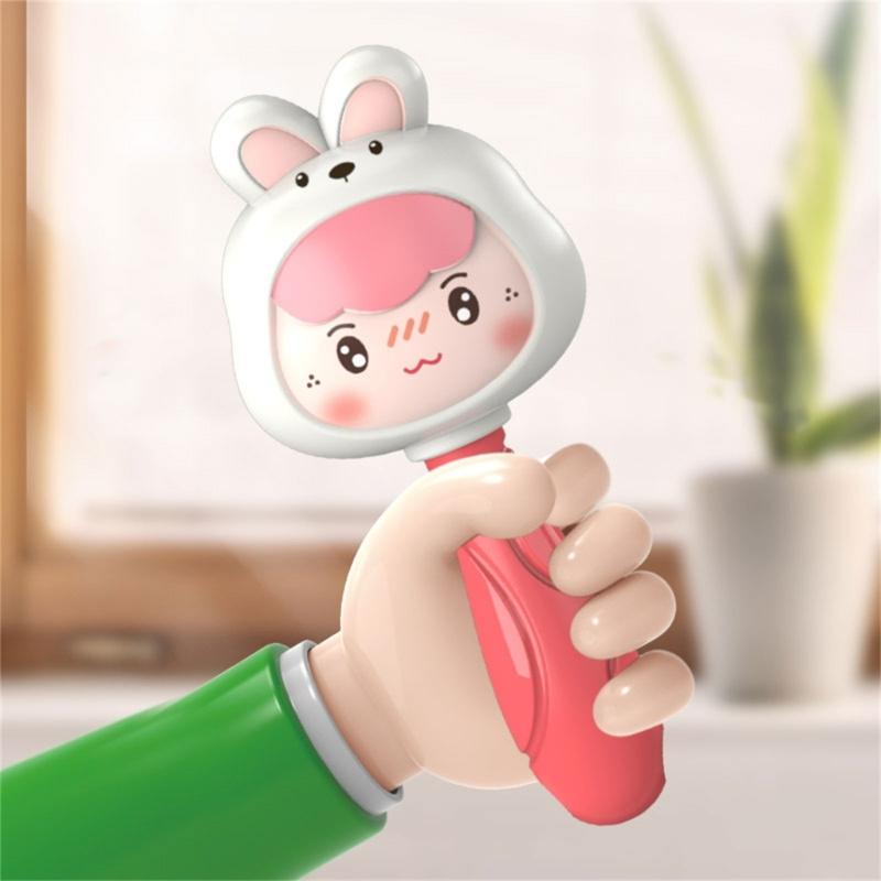 Handheld Shaker Toy for Infant Cartoon Dinosaur Newborns Gift Fun Activity Baby Shaker for 0-12 Month Baby Grasp Toy