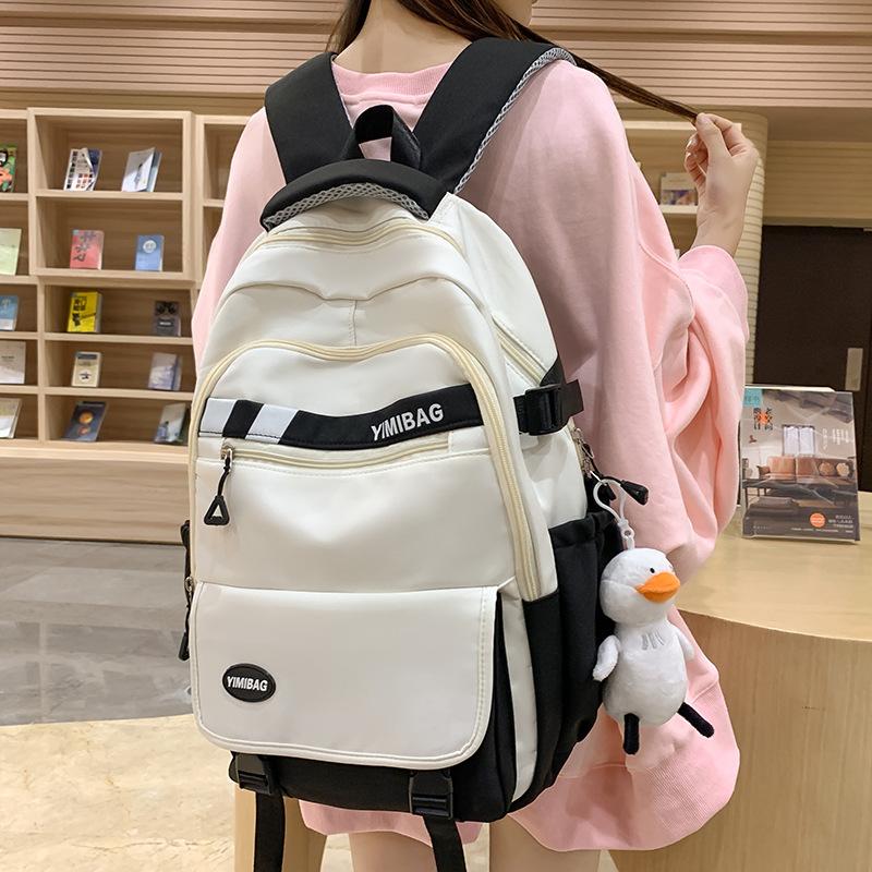 Children's Elementary School Students Junior High School Students High School Students Girls Boys Contrasting Color Large Capacity Backpack