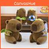 Swimming With Capybara Ring Coconut Tree Plush Toy For Childrens Decor Bedroom