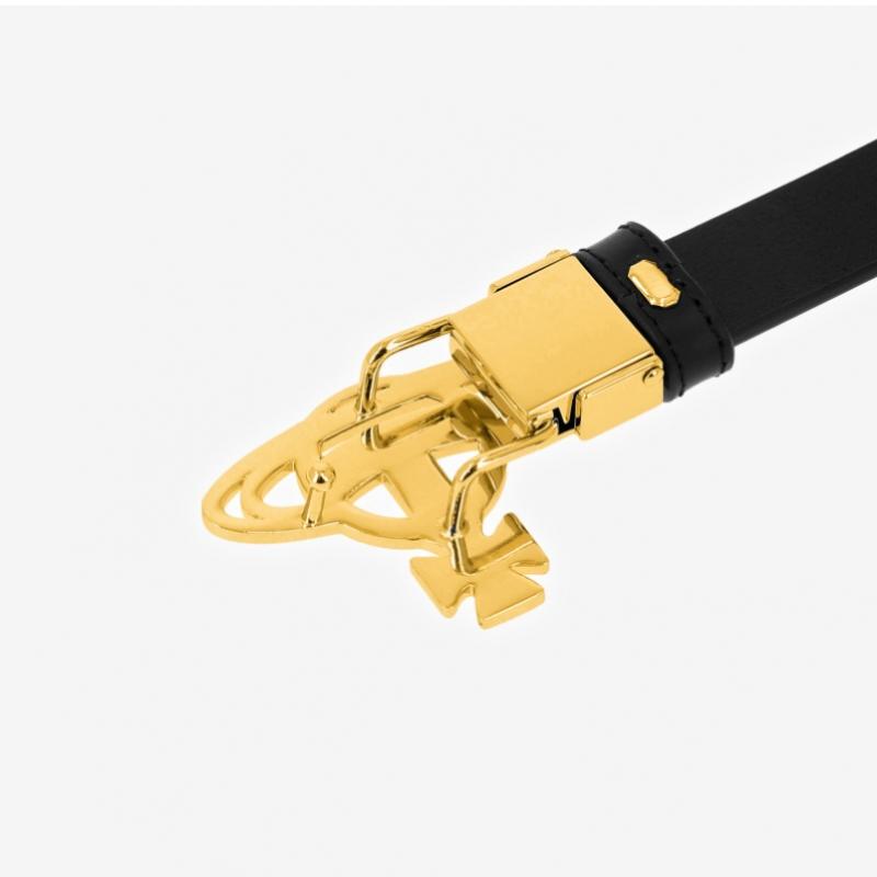 Vivienne Westwood Small Line Orb Buckle Belt 8201007bw L009x N401