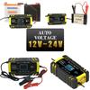 12V 24V 4A 8 Amp Motorcycle Car Battery Charger Intelligent Car Battery Charger Pulse Repair Starter US