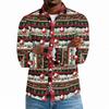 Herren Freizeit Langarmshirt mit Weihnachtsdruck für Frühling und Alltag