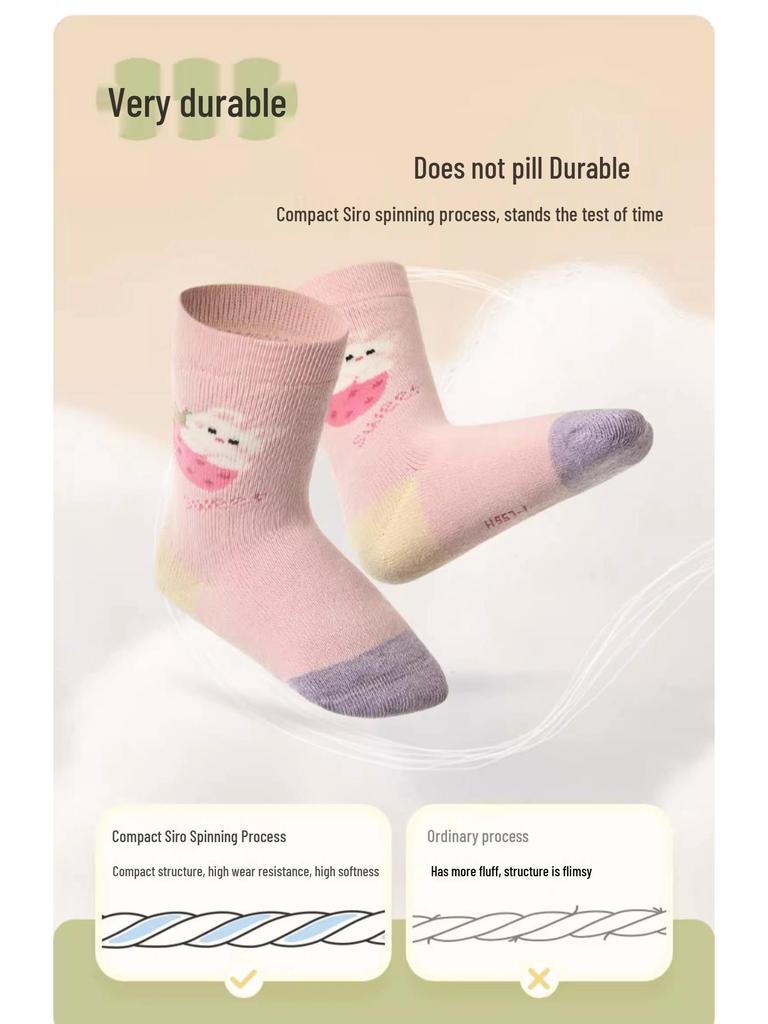 Nidoran Winter Baby Socks: Thick Fleece-Lined Cotton Mid-Calf Socks for Boys and Girls