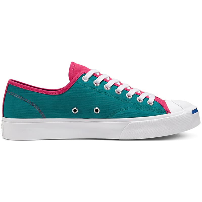 Converse Jack Purcell Trendy Comfort Low-Top Canvas Shoes Unisex Teal Green Pink