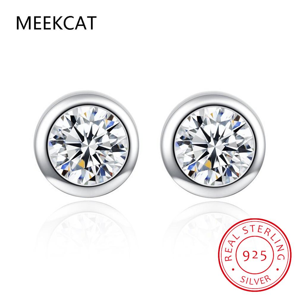 8mm Round Natural Red Garnet 925 Sterling Silver Bubble Bezel Stud Earring for Woman Statement Gemstone Jewelry Gift