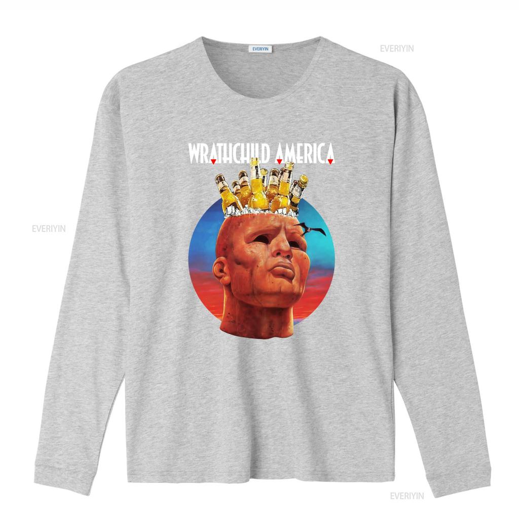 Wrathchild Amerika Tour T-Shirt Ich bin nicht betrunken, ich trinke nur Print Herren vintage gewaschen homme streetwear Dehnbar