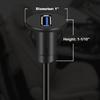 Batige Small USB Male To Female Car Aux Mount Flush Panel Extension Cable Car