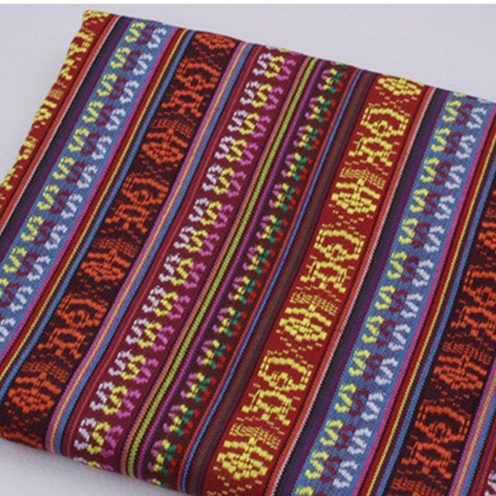 50X150cm Striped Jacquard Boho Style Fabric Cloth Handcraft Geometric Thick Fabrics Home Wall Decoration Sewing Handbag Garments
