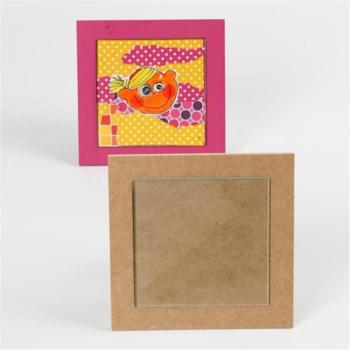 Underlägg i transparent glas och ramstruktur i MDF. Ref 23607