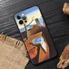 Van Gogh Starry Night Cat Oil Painting Funda For Iphone 15 Pro 14 11 12 13 Pro Max Mini XS X 7 8 14 Plus SE2020 Cases Soft Cover