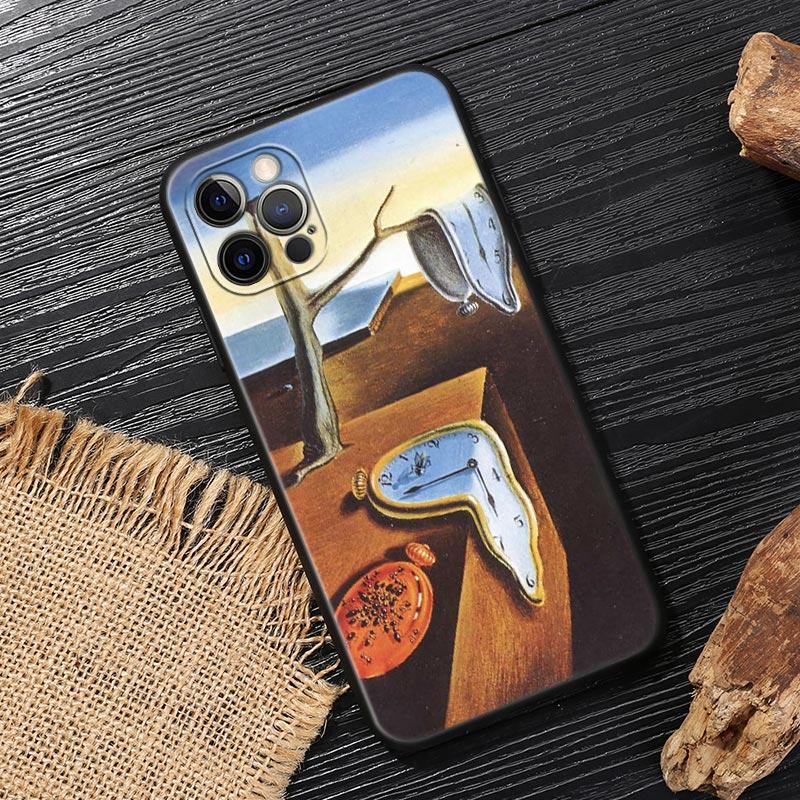 Van Gogh Starry Night Cat Oil Painting Funda For Iphone 15 Pro 14 11 12 13 Pro Max Mini XS X 7 8 14 Plus SE2020 Cases Soft Cover